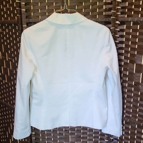 Diane Von Furstenberg White Blazer Tailored Minimalist Design - Picture 3 of 10